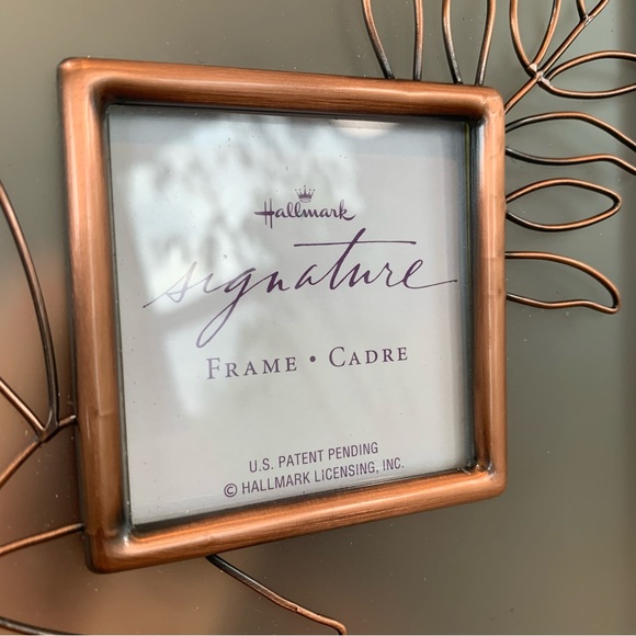 Copper Metal Frosted Glass Picture Frame Mini 2.25 Inch Photo Hallmark NWOT - Picture 8 of 11